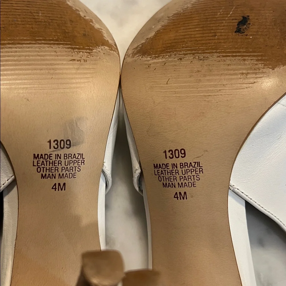 Cinderella White Slingback heels; Size 4M - Picture 7 of 12